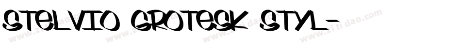 Stelvio Grotesk Styl字体转换